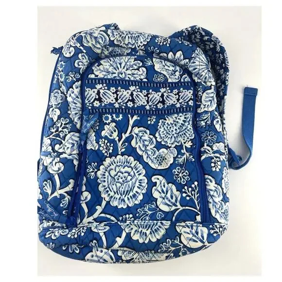 Vera Bradley Blue Paisley Backpack White School Adult Teen College Laptop Pocket 91J1I-q2zaL.jpg?v=1579716189 main image 4